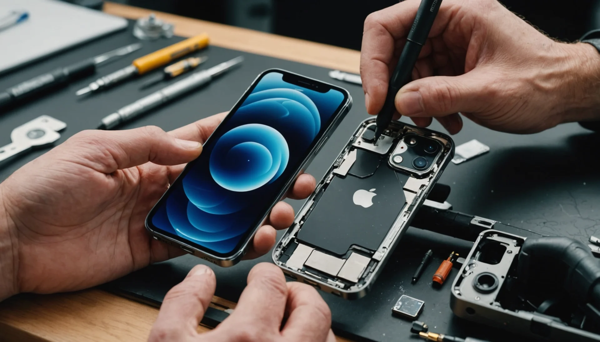 réparation vitre arrière iphone 12 mini