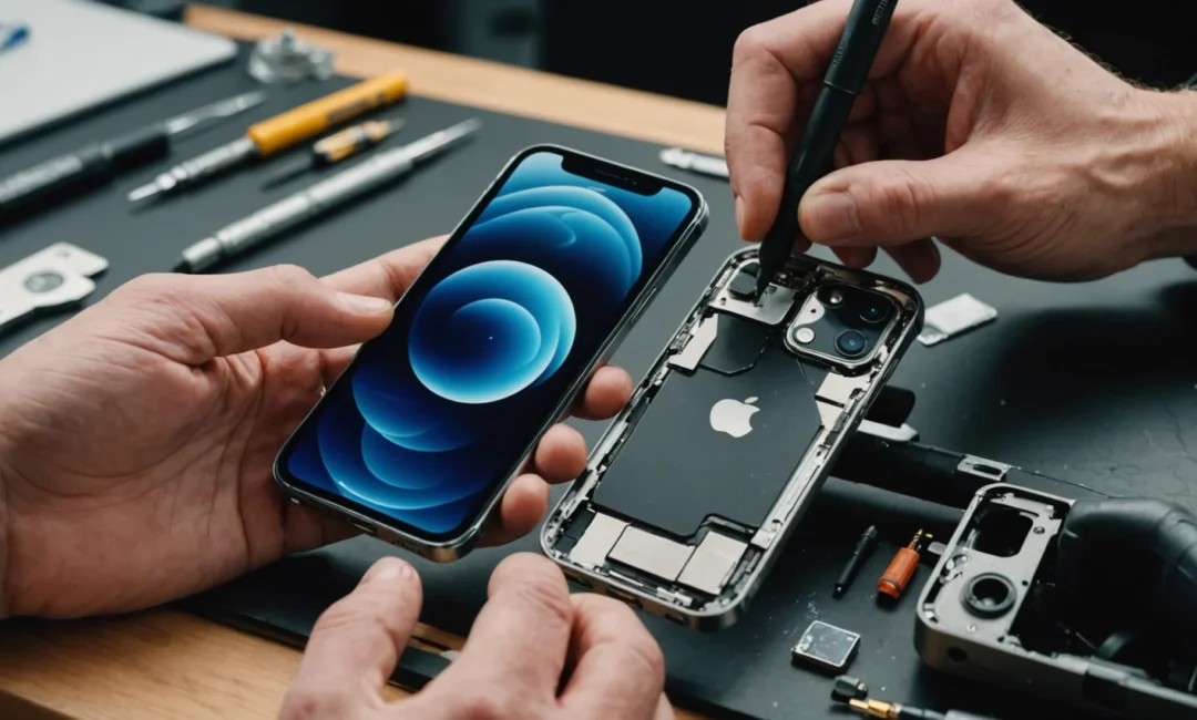 réparation vitre arrière iphone 12 mini